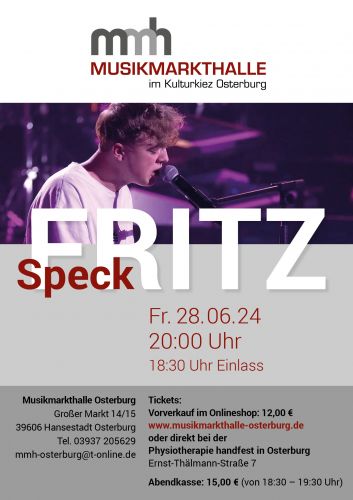 Tickets für Fritz Speck am 28.06.2024 - Karten kaufen